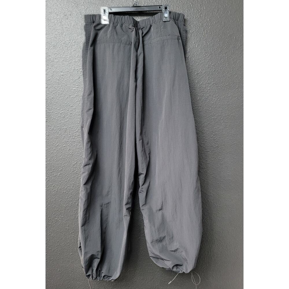 Zara Parachute Pants Size Large Black Drawstring Hem Cargo Style - Picture 4 of 4